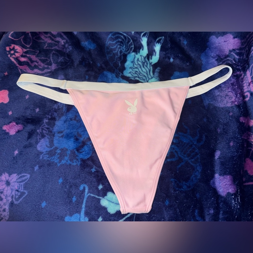 Playboy L. Pink Bikini Bottom- Size Medium NWT